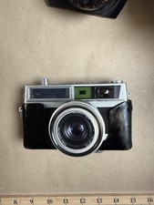 Vintage Petri Hi-Lite Silver 35mm Film Rangefinder Camera Japan Leather Case