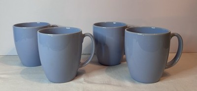 CORELLE COORDINATES Stoneware Set of 4 Baby Blue 12oz Coffee/Tea Mugs