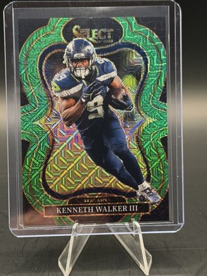 KENNETH WALKER III 2025 Panini Select Suite Level Green Prizm #313 Mojo SSP 3/5