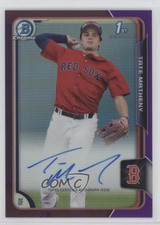 2015 Bowman Draft Chrome Pick Purple Refractor 96/250 Tate Matheny Auto ni4