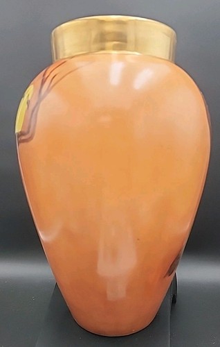 B & C Limoges France 11. 1/2" Inch Vase Hand Painted Birds Double Sided - Picture 7 of 15