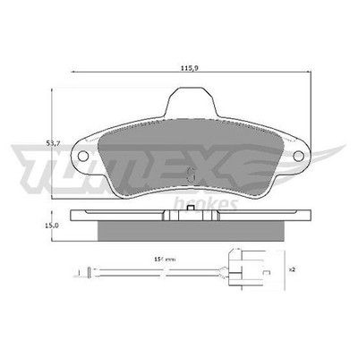 Tomex Brakes Bremsbelagsatz Bremsklötze hinten 93BB2008BA 93BB2M008BA 21161343