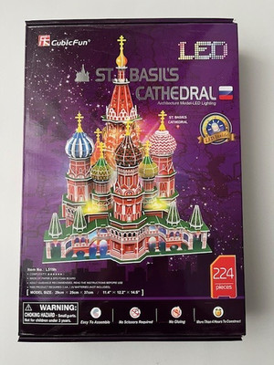 3D Puzzle Basilius Kathedrale LED 2.Wahl B-Ware CubicFun Light Cathedral Moskau