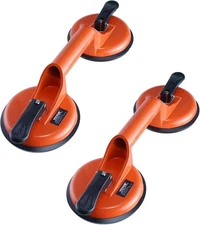 VEVOR Vacuum Suction Cup Double Glass Lifter 4.7" 330 lbs 2 Pack Aluminum Handle