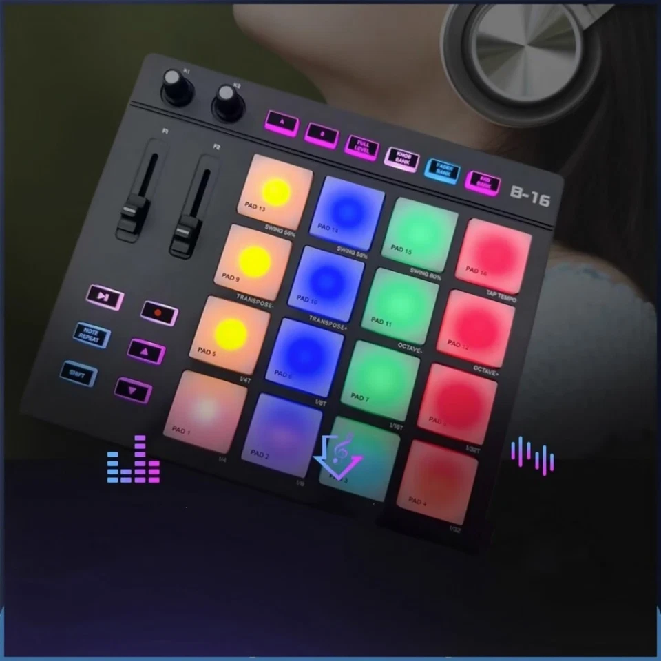 MIDI Keyboard Mini Pad Controller USB MIDI Controller for Music Production NEW - Image 4 of 4