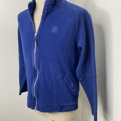 Nike RF Roger Federer Mens Jacket Size Medium Blue Full Zip Tennis Pockets Knit - Picture 5 of 9