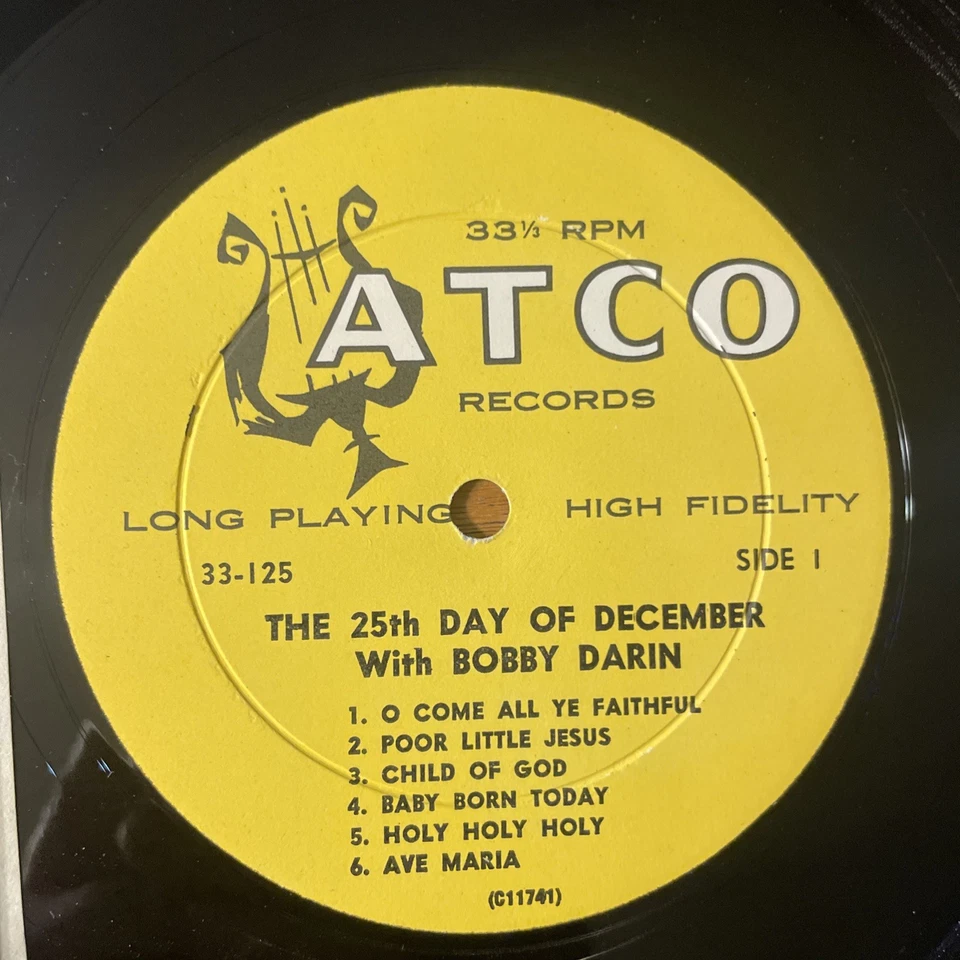 The 25th Day Of December With Bobby Darin Christmas LP ATCO Mono Gold Rare EX!! - Image 3 of 4