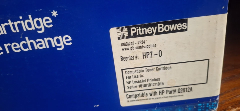 Cartucho de tóner de repuesto Pitney Bowes Q2612A Foto 4 de 4