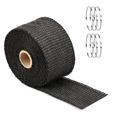 2 X 16ft Exhaust Heat Wrap High-temp Insulation With 6 Stainless Steel Ties
