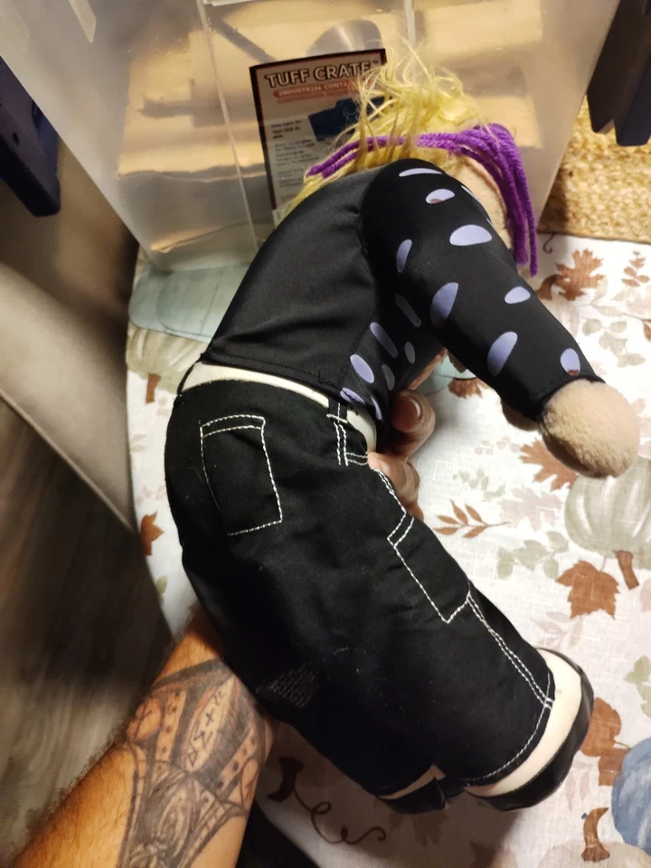 WWE WWF Jeff Hardy Peluche Oso 18" Lucha Libre Peluche 2006 RARO Foto 4 de 4