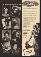 1936 WALDORF ASTORIA THEATER STAGE PLAY MOVE ABBA DIETRICH CARLISLE AD 13656