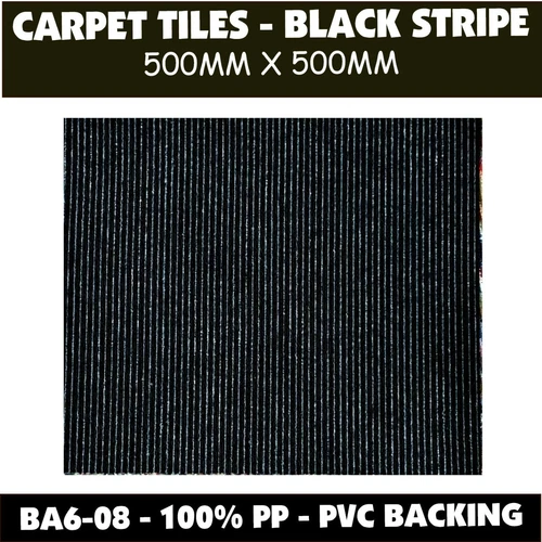 BLACK JACQUARD - SAVE 60%* ON RETAIL Home or Office CARPET TILES – 500x500 - Picture 7 of 11