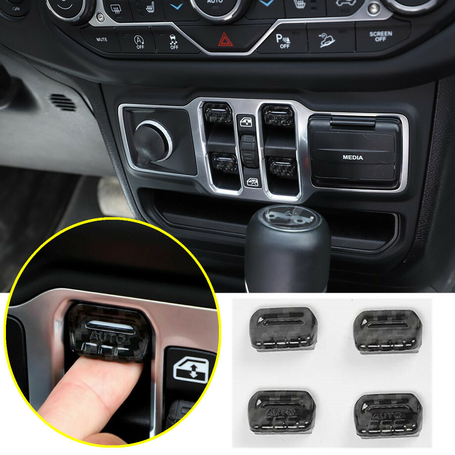 For Jeep Wrangler JL 18-21 Carbon Fiber Window Control