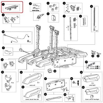 Thule End Cap End Cap Baseplate for Rear Carrier Epos EasyFold 3 54991