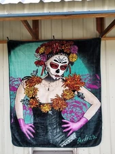 FLOR MUERTOS ARDRAS ART SANDRA CARAVALHO QUEEN SIZE BLANKET BEDSPREAD