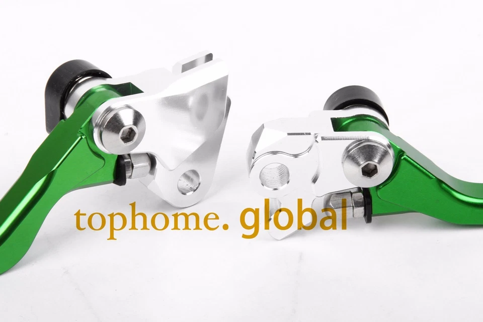 For Kawasa KX450F 2006-2012 Clutch Brake Levers CNC Pivot Green US Pair 09 10 11 - Imagem 3 de 4