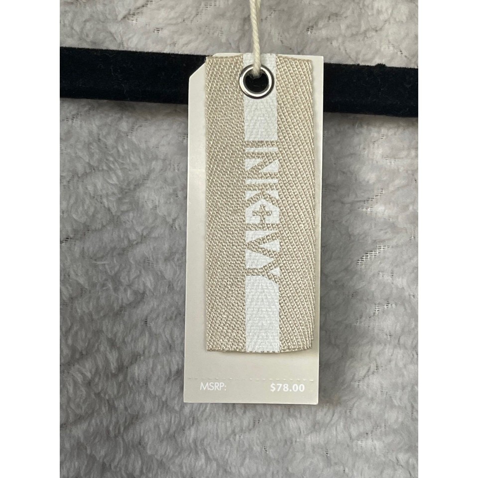 INK+IVY Women's Embossed Front Zip Fleece Robe Size Large NWT eBay