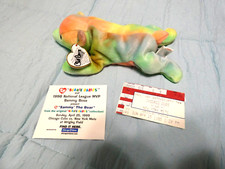 Chicago Cubs TY Beanie Baby 1999 Sammy the Bear Stub and Card SIGNED CHIP CARAY