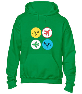4 FLUGZEUGE HOODY HOODIE LUSTIG COOL FLUGZEUG PILOT FLIEGEN FLUG DESIGN TOP