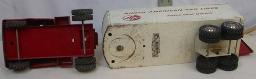 STRUCTO NORTH AMERICAN VAN LINE FORD SEMI CARGO TRUCK IN PRESSED STEEL COMPLETE - Picture 6 of 6