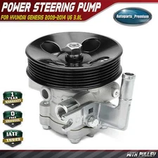 Power Steering Pump w/ pulley for Hyundai Genesis 2009-2014 V6 3.8L Sedan 4-Door