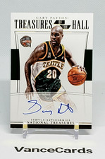 GARY PAYTON On Card Autograph #/49 2015-16 Panini National Treasures of the Hall