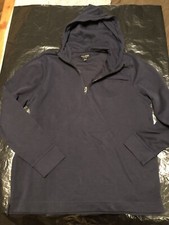 NWOT Men  s Banana Republic Athletic Moisture Wicking Pullover Hoodie Blue XL