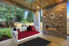 Mission Hanging Daybed with Rope - Twin or Full Size - Amish Made in USA