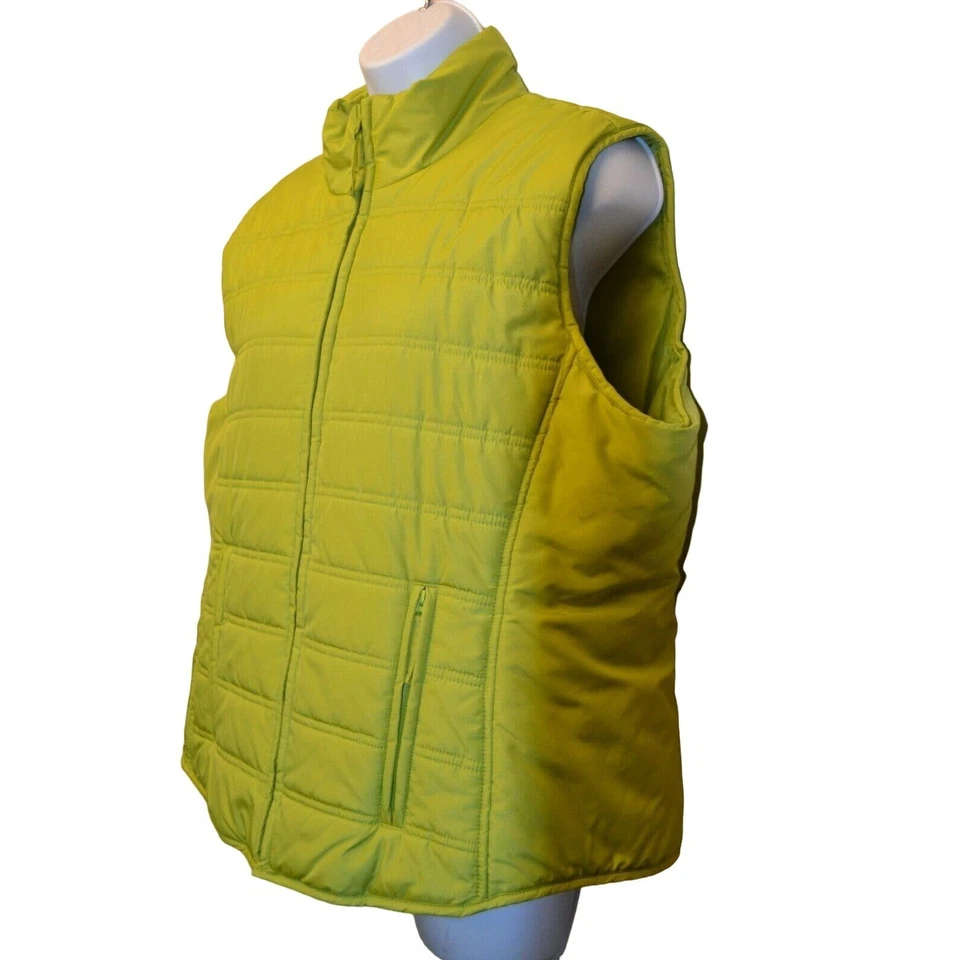 SJB Chaleco Activo Verde Bolsillos con Cremallera Acolchado Hinchado St Johns Exterior Bahía XL Foto 2 de 4