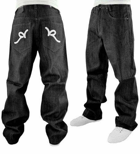 Loose Fit Black Denim Jeans 