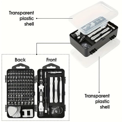 115 in 1 magnetisches Präzisions-Schraubendreher-Set Computer PC Telefon Reparatur-Tool-Kit UK - Bild 6 von 9