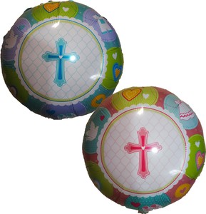 Blessed Day Religious Cross Balloon Christening Confirmation Party