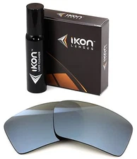 Polarized IKON Iridium Replacement Lenses For Oakley Eyepatch 2 Silver Mirror