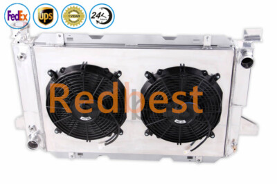 3 Rows Aluminum Radiator+Shroud+Fan For 1985-1997 Ford Bronco F-Series Trucks V8