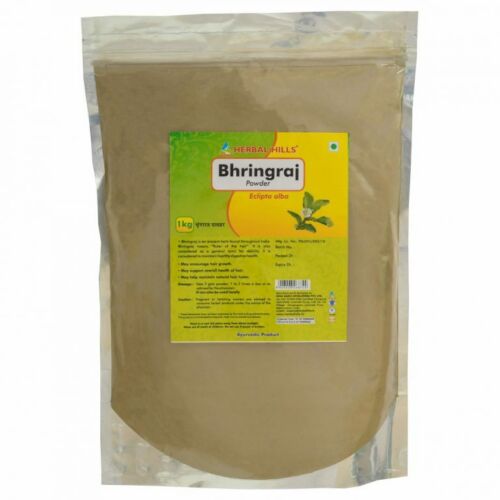 Polvo Bhringraj/100% ayurvédico/para buen cabello/cuidado del cabello/hierba pura y natural  - Imagen 1 de 3