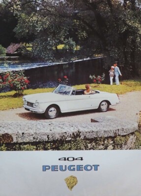 Peugeot 404 seltenes Oldtimer A1 Auto Poster