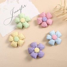 UK STOCK 10x 3D Flower Handmade Accessory DIY Hair Clip Sewing Clothing Decors
