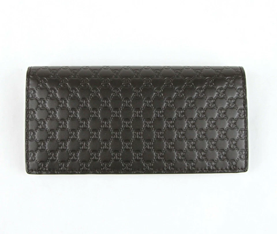 New Gucci Men's Microguccissima Brown Leather Wallet w/ ID window 449245 2044