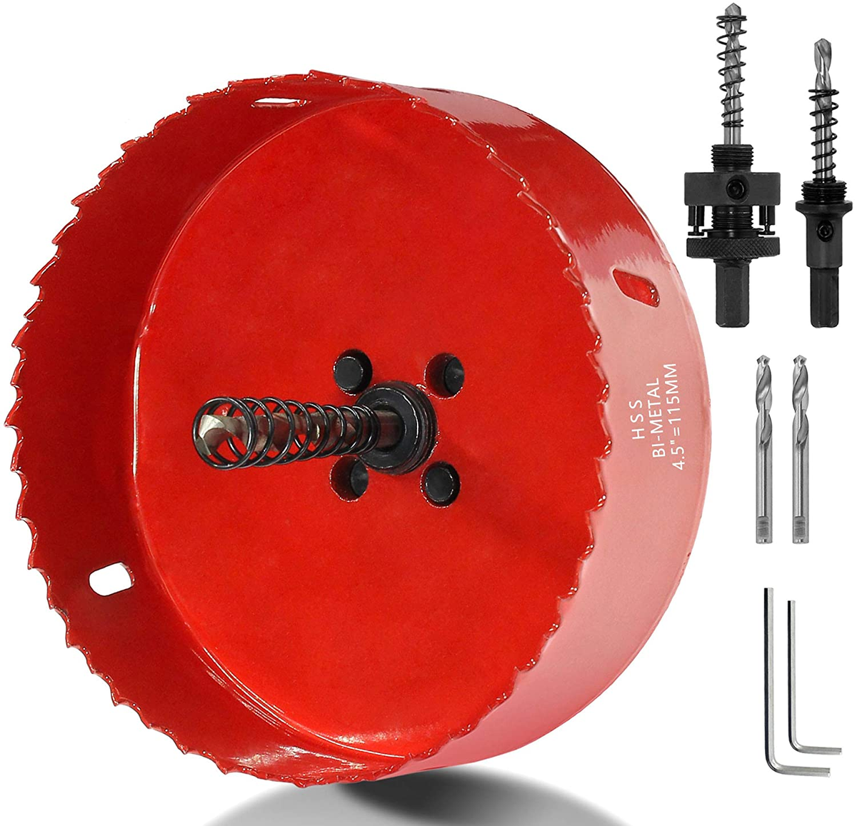 Scie à Trous Bi-métal 115mm (4.5") - Profondeur De Coupe 1 1/4" - 12 Dents HSS - Bleue