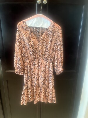 fitted lace wedding dress Animal Print Skater Mini Dress Small main image 0