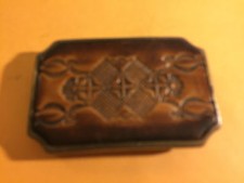 Vtg Cross Brass Metal Belt Buckle