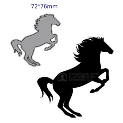 Rearing Jumping Horse Metal Cutting Dies Cut Die Scrapbooking Craft Making Card