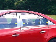 Stainless Chrome Pillar Posts 8pcs Qaa Pillar Covers For Chevy Cruze 2011-2015