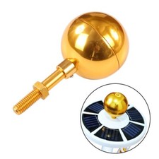 1 pz topper sfera pennone esterno ornamento 3 pollici finitura alluminio anodizzato oro