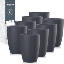 Wheat Straw Cups 8 PCS Good Alternative to Plastic Reusable Cups 12 Oz Unbreakab