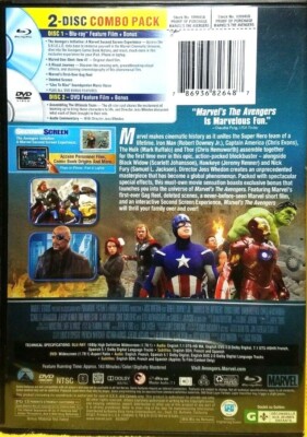 Marvel's The Avengers (2012) - DVD+ BLURAY 2-Disc set EXCELLENT
