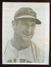 Vintage Ernie Lombardi Cincinnati Reds HOFer 7x9 B&W Original Portrait Photo
