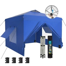 10'x10' Privacy Pop UP Canopy Party Tent Folding Waterproof Gazebo with 4 Walls