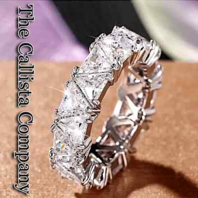 11K+Sold CALLISTA CO. LAB-CREATED 11 CTTW TRIANGLE CUT CLEAR 3A+CZ RG SZ 5-9  