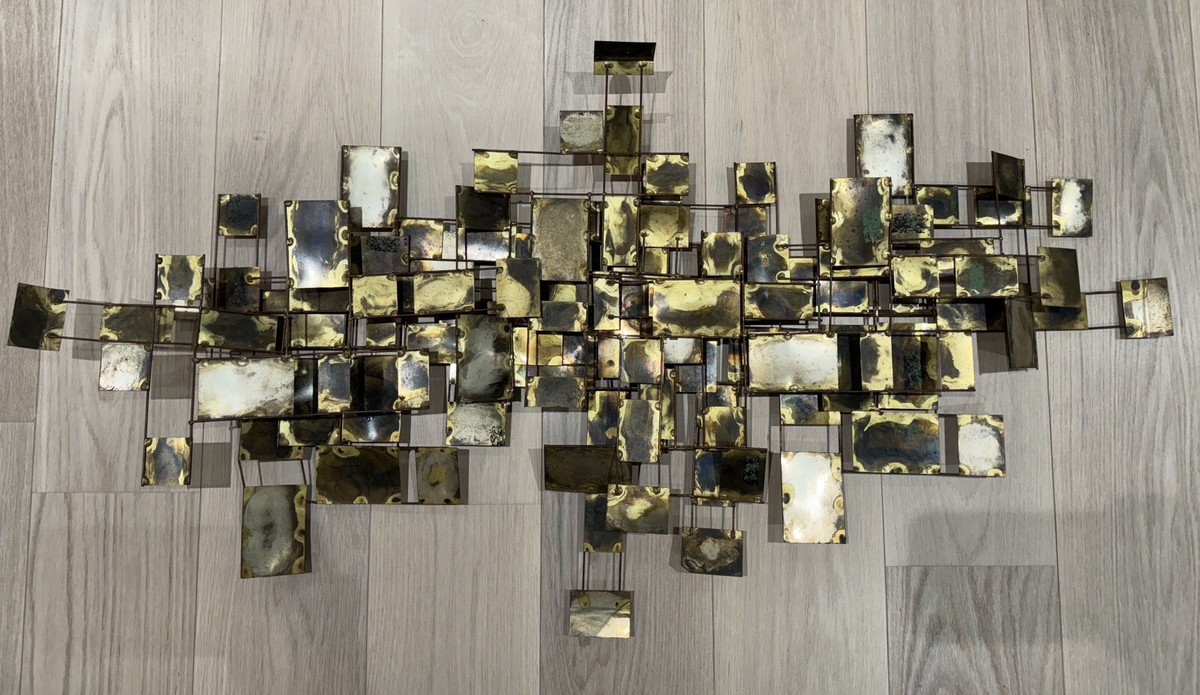 Curtis C. Jere 54” Metal Abstract Wall Sculpture Art signed